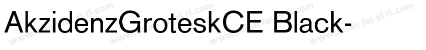 AkzidenzGroteskCE Black字体转换